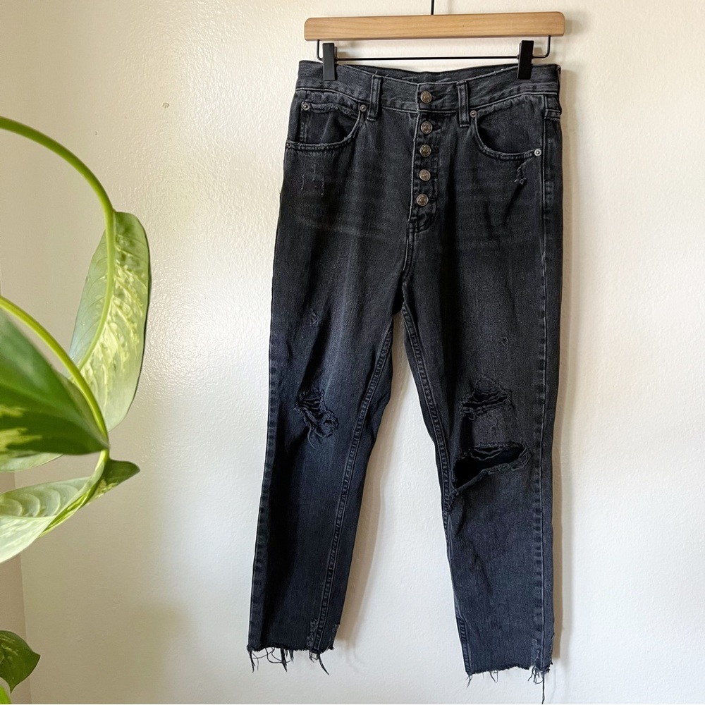 Free People | Blossom Button Fly Rigid Cropped Jeans
